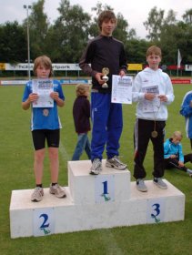 Lennart Potthoff bei der Siegerehrung