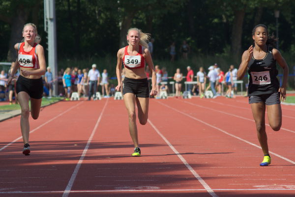 Larissa Boom hatte auch mit der Hitze zu kämpfen. Sie wurde Siebte in ihrem Vorlauf.