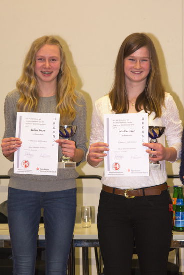 Larissa Boom und Jana Riermann in der Altersklasse W13.