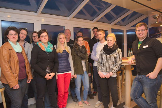 von rechts: Jean-Niklas Mager (Referent), Maike Wessendorf, André Höink und Vera Reuter (vorne). Nicht auf dem Bild sondern Fotograf: Ingo Röschenkemper
