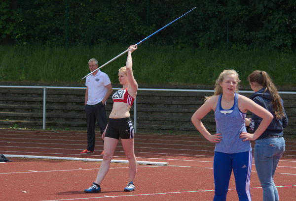 Im Speerwurf wurde Nadine Thiemannn mit 31,85 m Vierte in der weiblichen Jugend U20. Im Speerwurf wurde Nadine Thiemannn mit 31,85 m Vierte in der weiblichen Jugend U20.