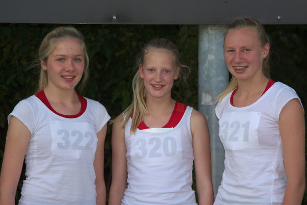 Carla Weiser, Fenja Telger und Larissa Boom brauchten sich bei den Temperaturen nicht mehr viel warm machen.