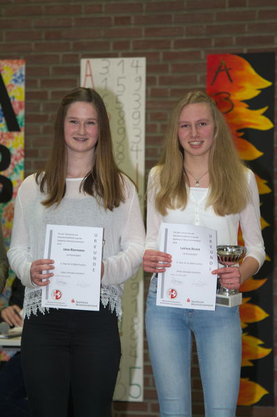 Jana Riermann und Larissa Boom bei der Cupehrung. Jana Riermann und Larissa Boom bei der Cupehrung.