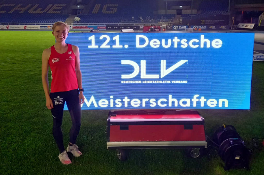 Kerstin Schulze Kalthoff war hoch zufrieden nach ihrem Lauf bei den 121. Deutschen Meisterschaften in Braunschweig